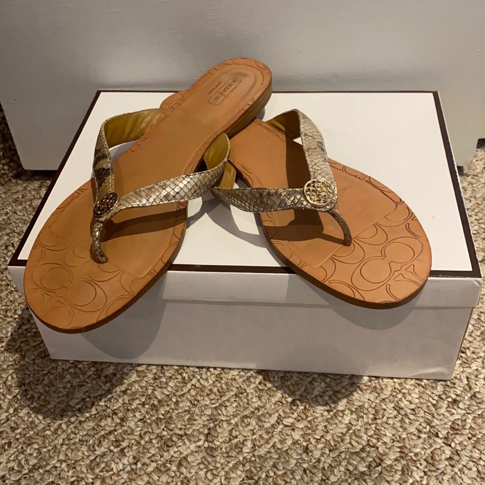 Coach leather sandals, size 11 EUC